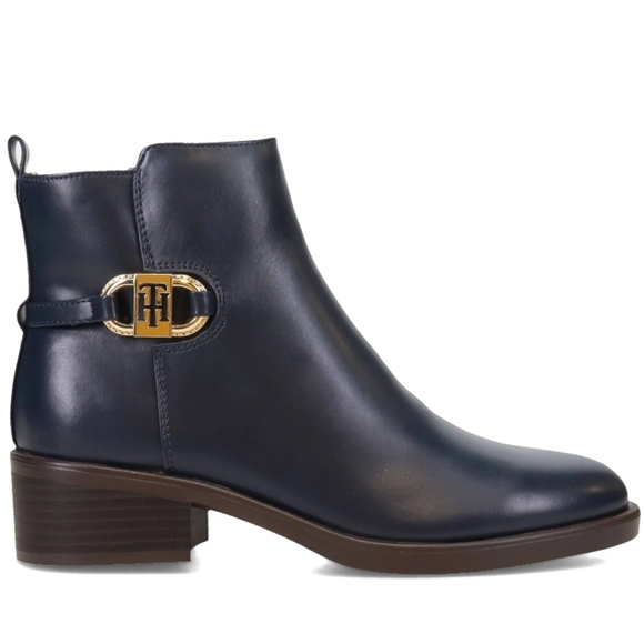 Tommy Hilfiger Imiera Ankle Boot Dark Blue 5.5 - Picture 2 of 8